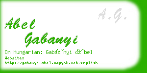 abel gabanyi business card